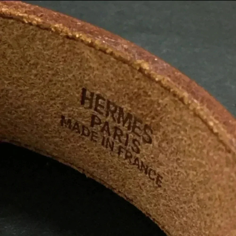 Hermes Pool Tour Brown Leather Bracelet - Picture 3 of 4